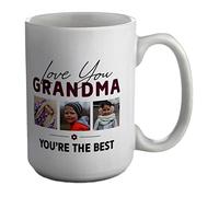 Shopagift Personalised Photo Mug Love You Grandma You're The Best White 15oz Large Cup