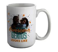 Shopagift Personalised Photo Mug This is What an Awesome Genius Looks Like White 15oz Large Cup