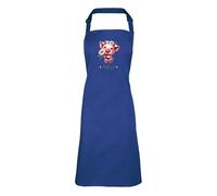 Shopagift Personalised Pig Daisy Flower Apron Mens Womens Cooking BBQ Chef DIY Cook - Blue