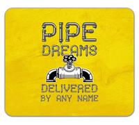 Shopagift Personalised Pipe Dreams Delivered by Any Name Mouse Mat Pad 24cm x 19cm