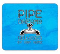 Shopagift Personalised Pipe Dreams Delivered by Any Name Mouse Mat Pad 24cm x 19cm