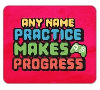 Shopagift Personalised Practice Makes Perfect Video Gaming Mouse Mat Pad 24cm x 19cm