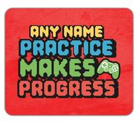 Shopagift Personalised Practice Makes Perfect Video Gaming Mouse Mat Pad 24cm x 19cm