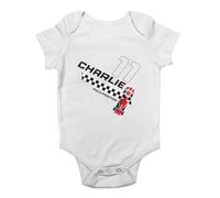 Shopagift Personalised Racing Driver Baby Grow Vest Pole Lap Racer Circuit Bodysuit Boys Girls