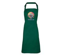 Shopagift Personalised Rainbow Hearts Apron Mens Womens Cooking BBQ Chef DIY Cook Gift- Green