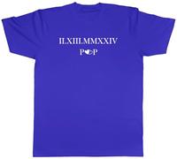 Shopagift Personalised Roman Numerals Mens T-Shirt Date and Initials Tee