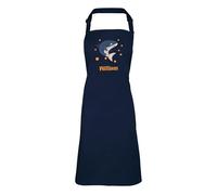 Shopagift Personalised Shark Apron Mens Womens Cooking BBQ Chef DIY Cook Gift - Navy