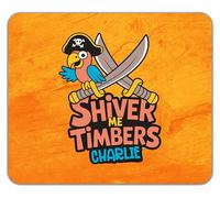 Shopagift Personalised Shiver me Timbers Pirate Parot Mouse Mat Pad 24cm x 19cm