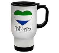 Shopagift Personalised Sierra Leone Football Nation Flag Travel Mug Cup