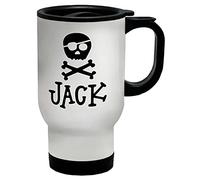 Shopagift Personalised Skull and Bones Travel Mug Cup