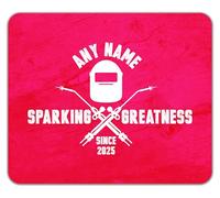Shopagift Personalised Sparking Greatness Since Name Year Mouse Mat Pad 24cm x 19cm