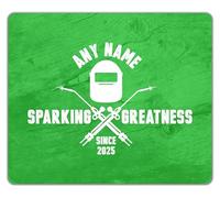 Shopagift Personalised Sparking Greatness Since Name Year Mouse Mat Pad 24cm x 19cm