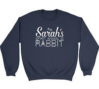 Shopagift Personalised Spirit Animal Is Rabbit Kids Childrens Jumper Sweatshirt Navy Blue