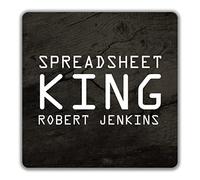 Shopagift Personalised Spreadsheet King Coaster - 9cm x 9cm