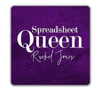 Shopagift Personalised Spreadsheet Queen Coaster - 9cm x 9cm