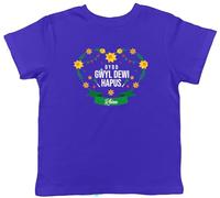Shopagift Personalised St David's Day Kids T-Shirt Dydd Gwyl Dewi Hapus Childrens Tee Boys Girls Blue