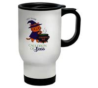 Shopagift Personalised Stirring The Cauldron of Sass Witch Travel Mug Stainless Steel 14oz Cup