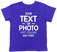 Shopagift Personalised T-Shirt Any Text Photo Image Message Boys Girls Create Your Own Custom Funny Kids Tee Gift