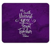 Shopagift Personalised Thank You For Being A Great Teacher Mouse Mat Pad 24cm x 19cm