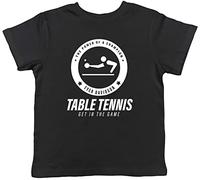 Shopagift Personalised The Power of A Champion Table Tennis Sports Childrens Kids T-Shirt Gift Black