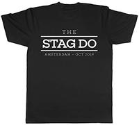 Shopagift Personalised The Stag Do T-Shirt Black