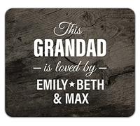 Shopagift Personalised This Grandad Is Loved By Mouse Mat Pad 24cm x 19cm