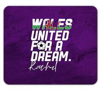 Shopagift Personalised Wales Football United for a Dream Mouse Mat Pad 24cm x 19cm