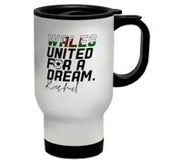 Shopagift Personalised Wales Football United for a Dream Travel Mug Stainless Steel 14oz Cup