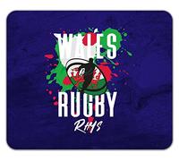 Shopagift Personalised Wales Rugby Mouse Mat Pad Supporters Fans 6 Nations Union Cup Gift 24cm x 19cm