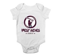 Shopagift Personalised West Indies Cricket Batsman Baby Vest Cricketer Fan Supporter Bodysuit Boys Girls