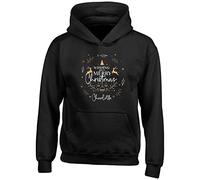 Shopagift Personalised Wishing You A Merry Christmas Xmas Childrens Kids Hooded Top Hoodie Gift Black