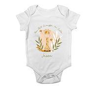 Shopagift Personalised You Bet Giraffe I'm Cute Animal Baby Grow Vest Bodysuit Gift White