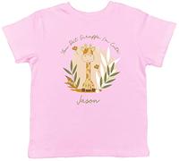 Shopagift Personalised You Bet Giraffe I'm Cute Animal Childrens Kids T-Shirt Gift Light Pink
