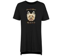 Shopagift Pet Dog Lover Women's Nightie Home is where my Yorkie is Night Shirt Black