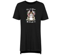 Shopagift Pet Hamster Women's Nightie Home is where my Hamster is Funny Night Shirt Black
