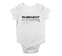 Shopagift Pharmacist in Training Baby Grow Vest Bodysuit White
