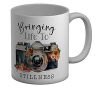 Shopagift Photography Photo Mug Bringing Life to Stillness White 11oz Large Gift Ceramic Cup