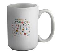 Shopagift Pi Day is a Happy Day School Maths Numbers Mug White 15oz Large Ceramic Cup