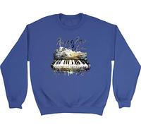 Shopagift Piano Kids Sweatshirt is an Artform Music Melody Song Gift Jumper Blue