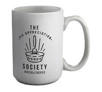 Shopagift Pie Appreciation Society Mug Funny I ate All The Pies White 15oz Large Ceramic Cup