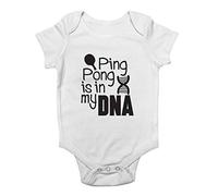 Shopagift Ping Pong is in My DNA Baby Vest Bodysuit White