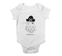 Shopagift Pirate Octopus Baby Vest Cute Arrggh Eye Patch Captain Hat Bodysuit Boys Girls