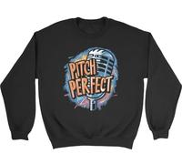 Shopagift Pitch Perfect Singer Sweatshirt Karaoke Mic Lyrics Singing Music Unisex Jumper Black