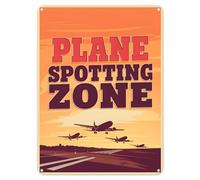 Shopagift Plane Spotting Zone Metal Poster Wall Tin Sign Man Cave Shed Bar Bedroom Home Kitchen - A5