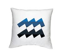 Shopagift Pocket Design Zodiac Aquarius Printed Cushion Cover Gift - 40cm x 40cm