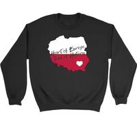 Shopagift Polska Poland Kids Sweatshirt Heart of Europe Soul of History Jumper Boys Girls Black