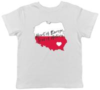 Shopagift Polska Poland Kids T-Shirt Heart of Europe Soul of History Childrens Tee Boys Girls