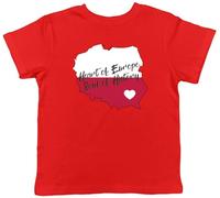 Shopagift Polska Poland Kids T-Shirt Heart of Europe Soul of History Childrens Tee Boys Girls Red