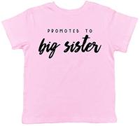 Shopagift Promoted to Big Sister Childrens Kids T-Shirt Light Pink