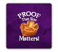 Shopagift Proof That Size Matters Yorkshire Pudding 2 Pack Coasters - 9cm x 9cm